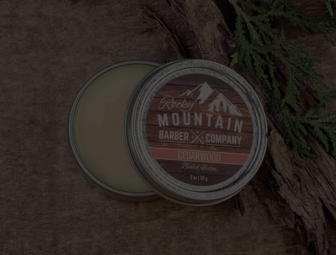 Rocky Mountain Barber Company Cedarwood Beard Balm made with real cedarwood essential oil
