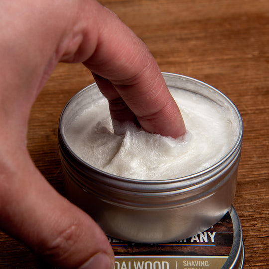 OUR SHAVING CREAM HYDRATES AND PROTECTS YOUR SKIN WHILE SHAVING