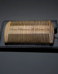 Straight Edge Sandalwood Beard Comb