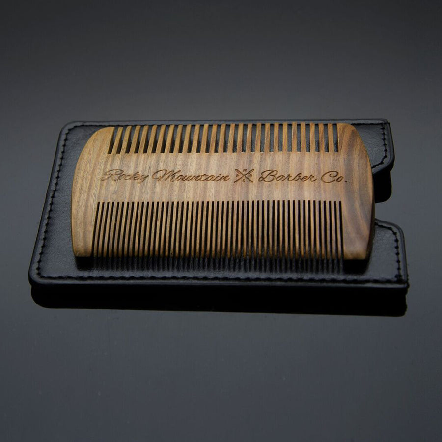 Straight Edge Sandalwood Beard Comb